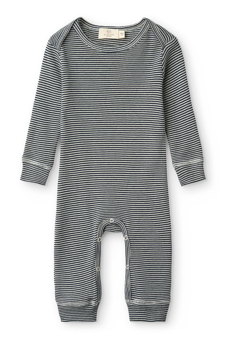 Modal Full Body Romper - Navy/Cream Stripe