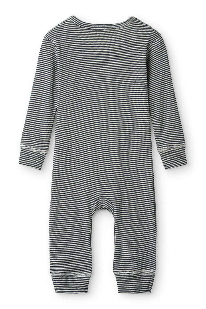 Modal Full Body Romper - Navy/Cream Stripe