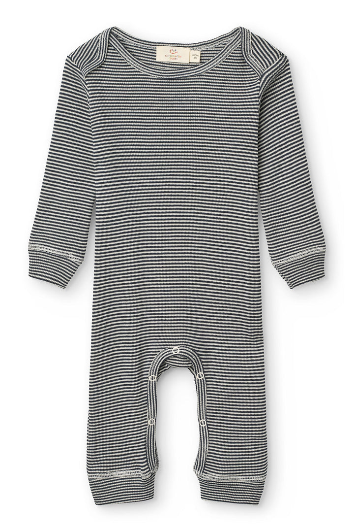 Modal Full Body Romper - Navy/Cream Stripe