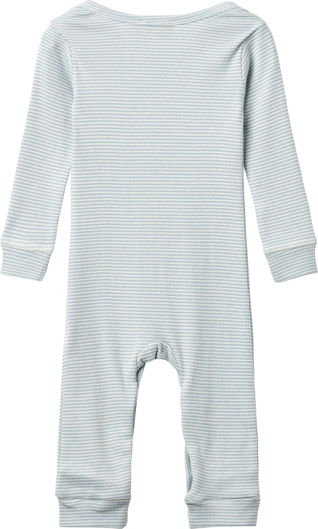 MODAL FULL BODY ROMPER - DUSTY BLUE/CREAM STRIPE