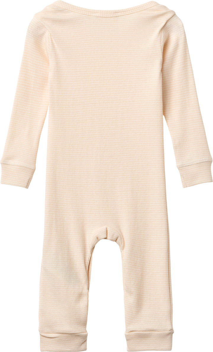 MODAL FULL BODY ROMPER - DUSTY ROSE/CREAM STRIPE
