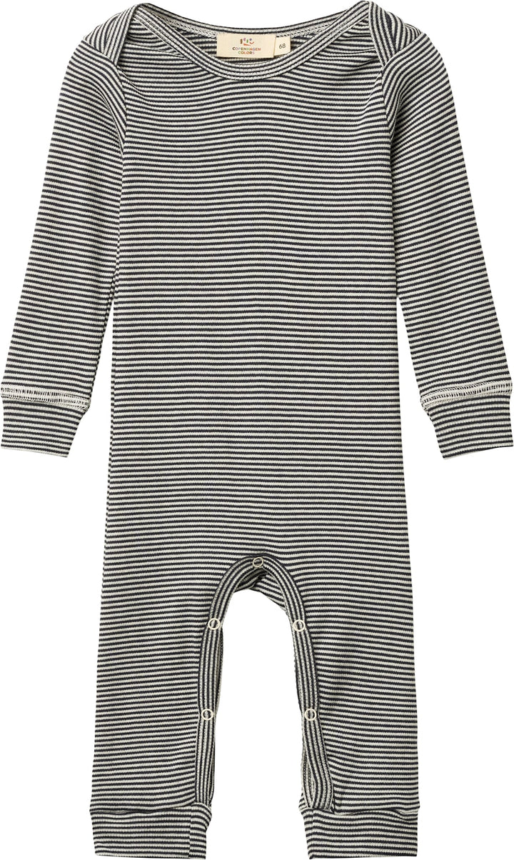 MODAL FULL BODY ROMPER - NAVY/CREAM STRIPE
