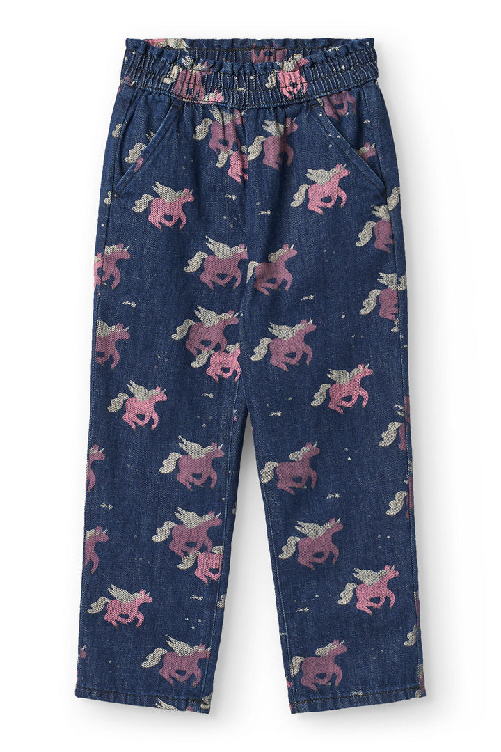 Unicorn Denim Jeans Frill at Waist - Dark Unicorn Wash
