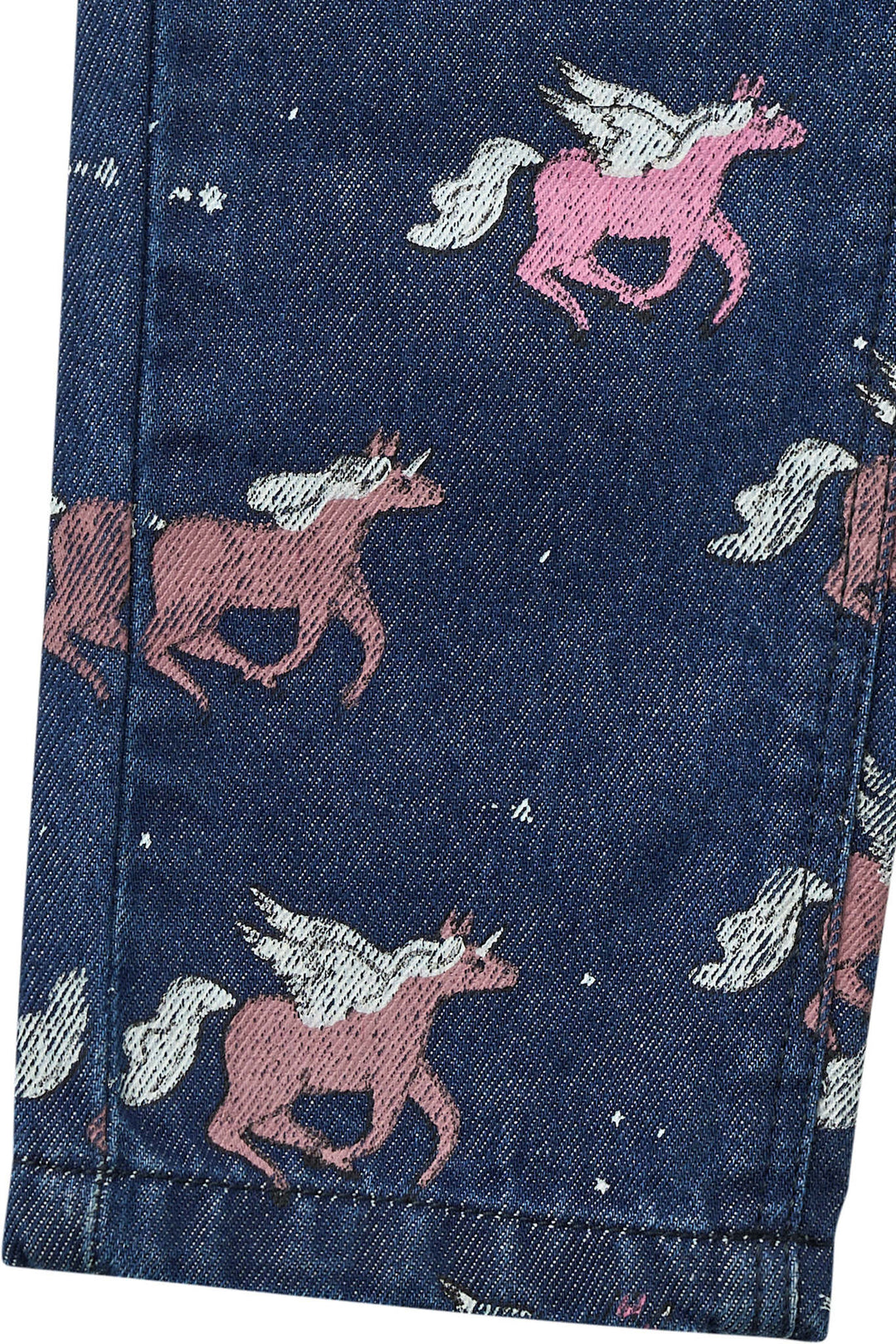 Unicorn Denim Jeans Frill at Waist - Dark Unicorn Wash