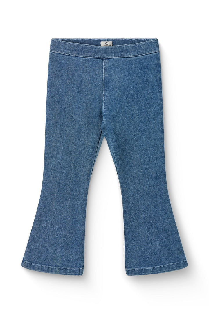 JEGGINGS W. FLARE- SUPER STRETCH - LT BLUE INDIGO WASHED