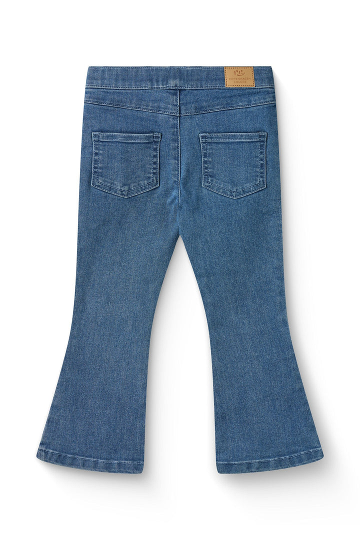 JEGGINGS W. FLARE- SUPER STRETCH - LT BLUE INDIGO WASHED