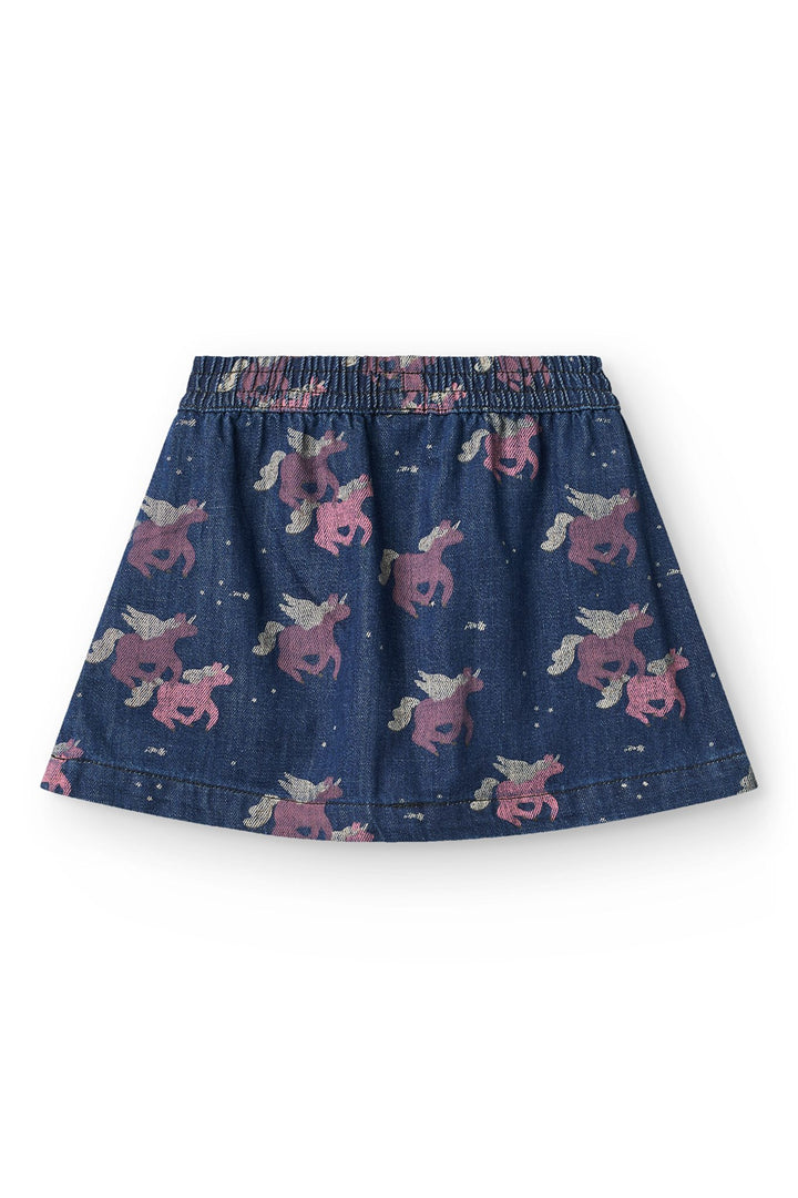 Unicorn Denim Skirt - Dark Unicorn Wash
