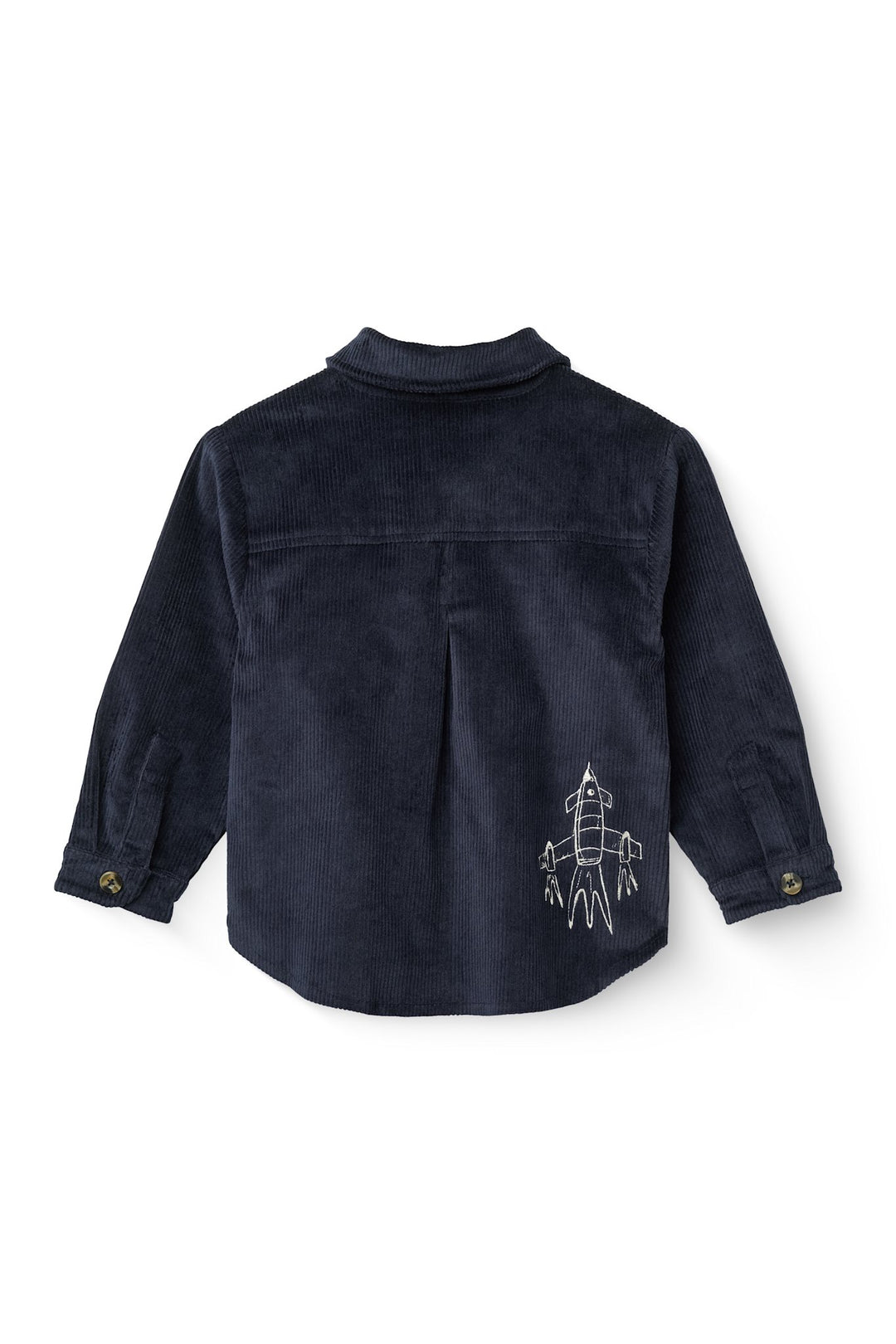 CORDUROY OVERSHIRT W. EMB. - NAVY