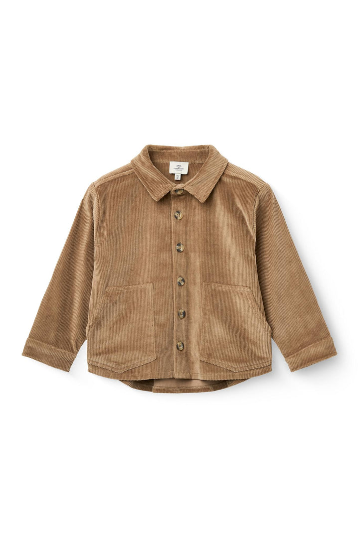 Corduroy Overshirt - BROWN