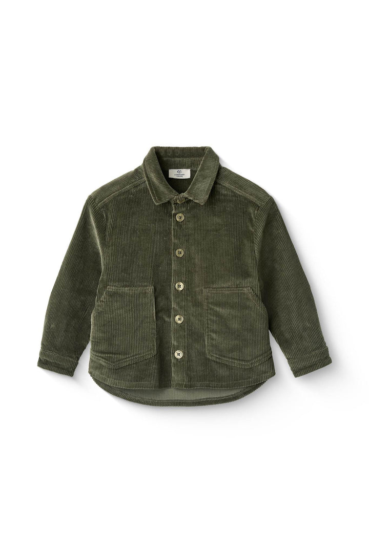CORDUROY OVERSHIRT - DK GREEN