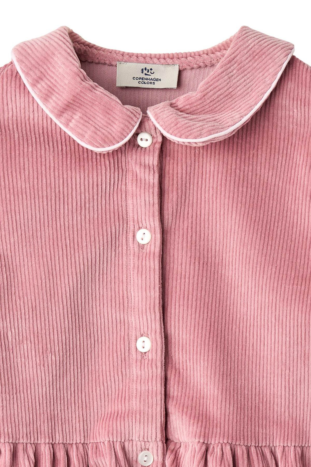 CORDUROY BLOUSE W. EMB. - ROSE COMB