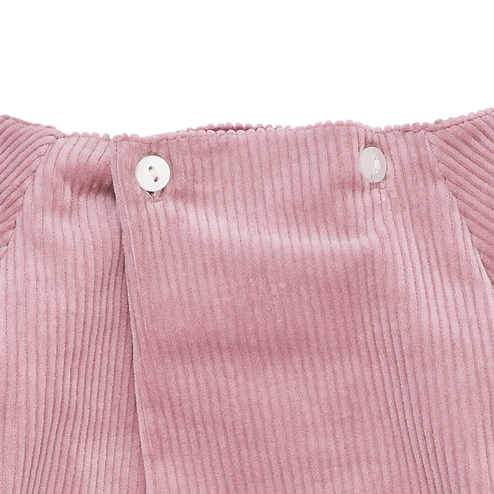 CORDUROY BABY SET W. EMB. - ROSE COMB