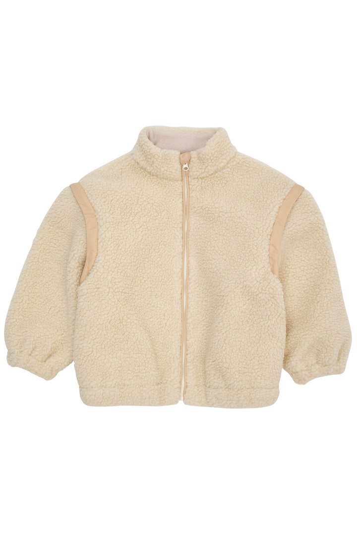 TEDDY JACKET W. REMOVABLE SLEEVES - CREAM COMB.
