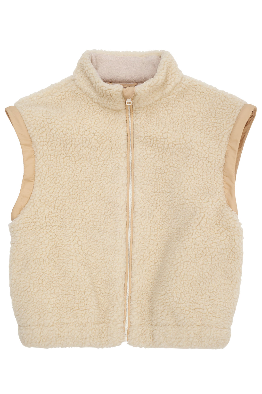 TEDDY JACKET W. REMOVABLE SLEEVES - CREAM COMB.