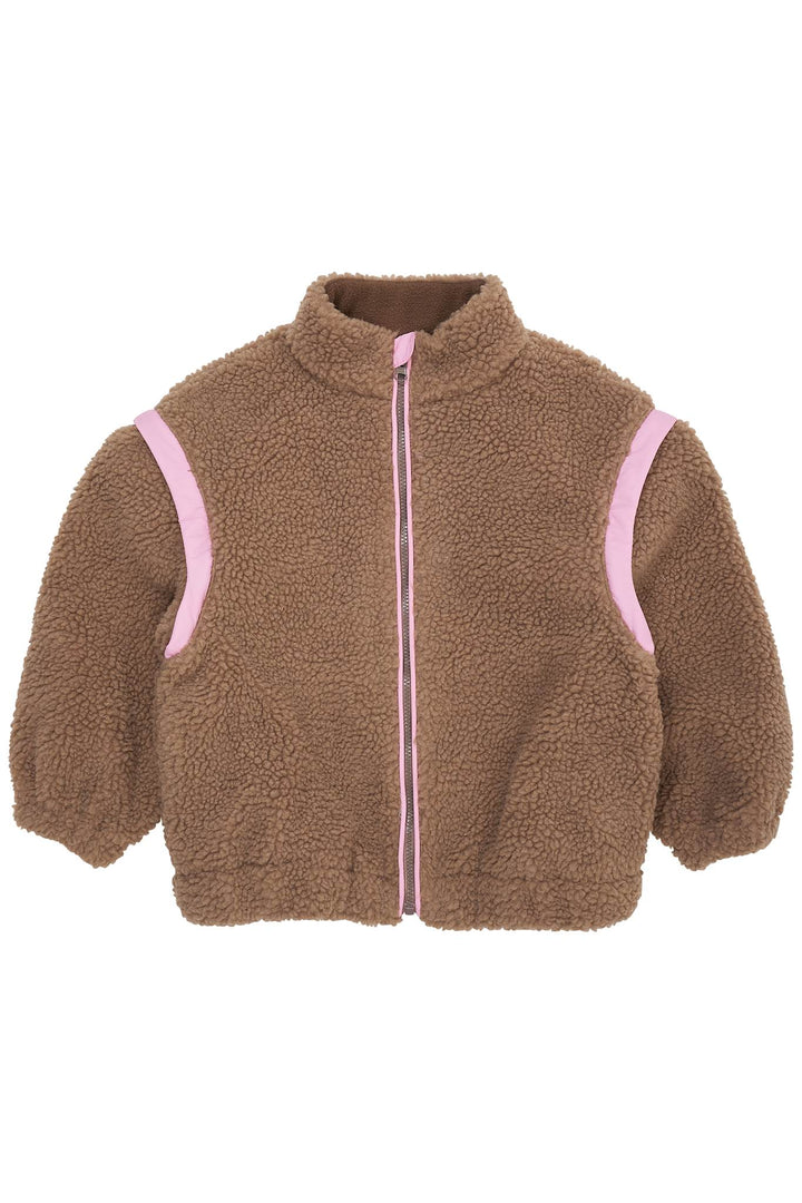 TEDDY JACKET W. REMOVABLE SLEEVES - NATURAL/PINK COMB.