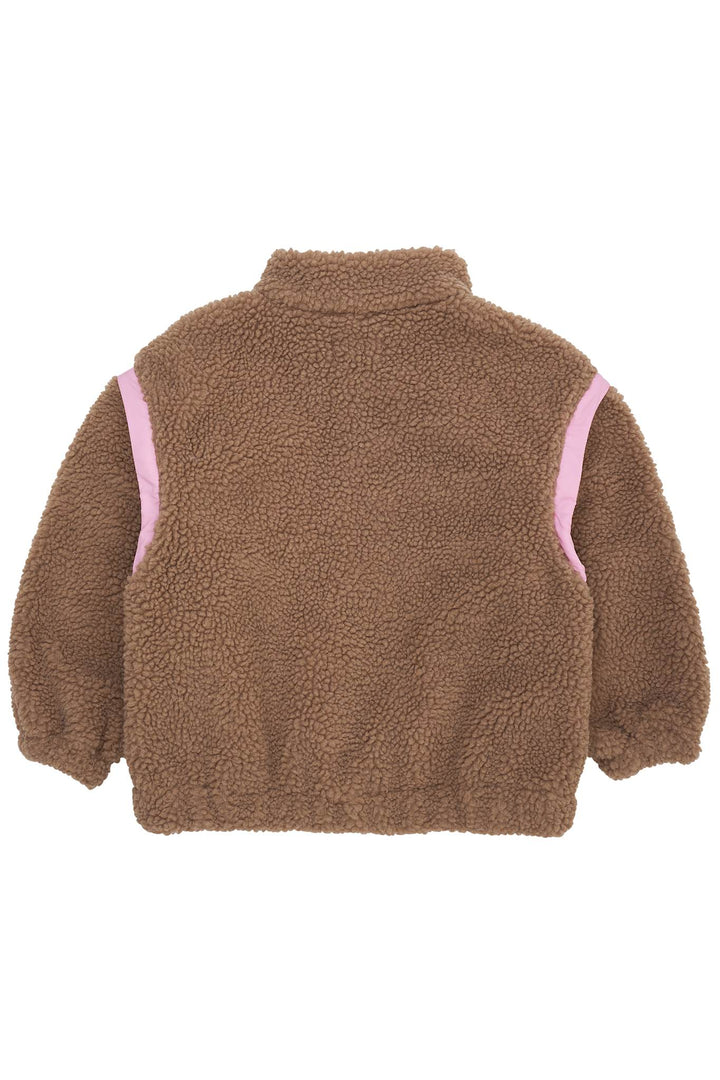 TEDDY JACKET W. REMOVABLE SLEEVES - NATURAL/PINK COMB.