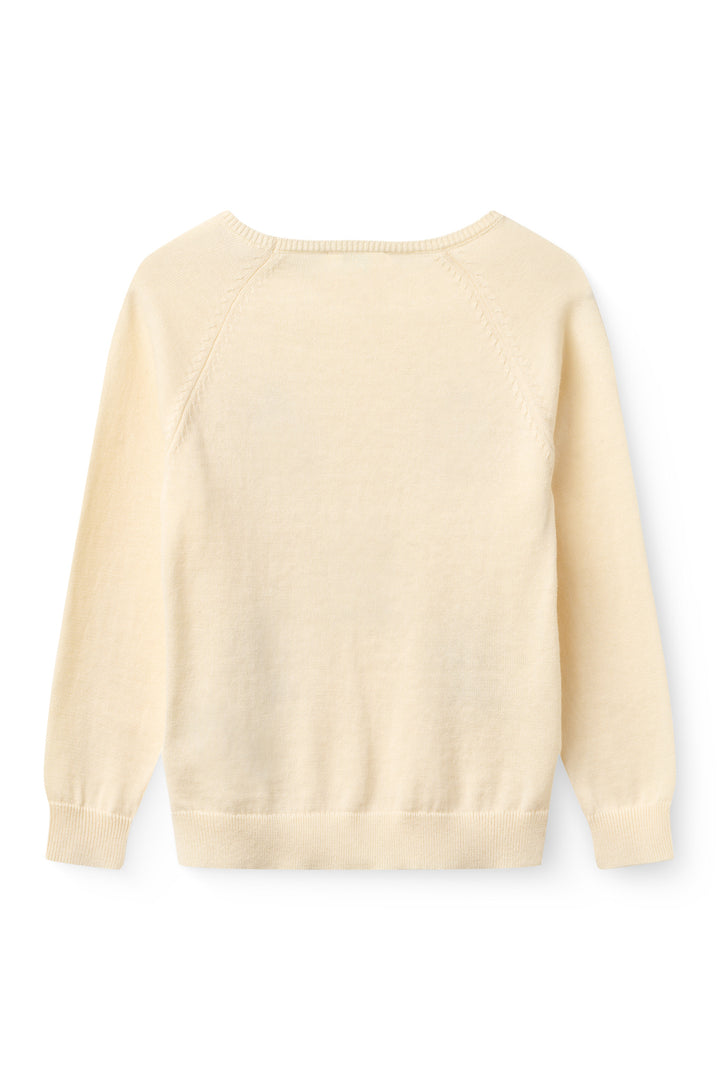 Pullover w. Embroidery - Cream Comb.