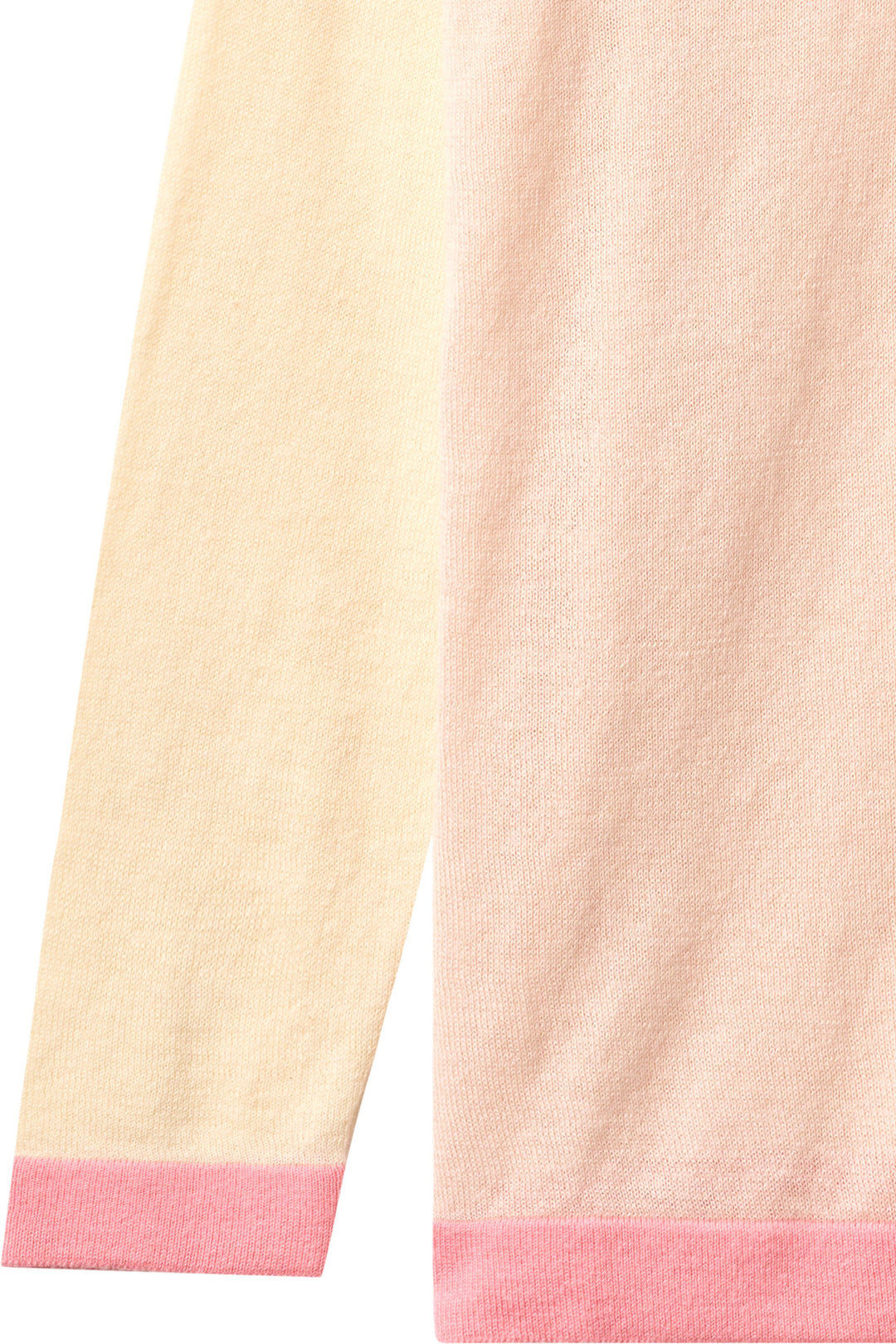 Light Knitted Color Block T-Shirt Ls - Pink Comb.