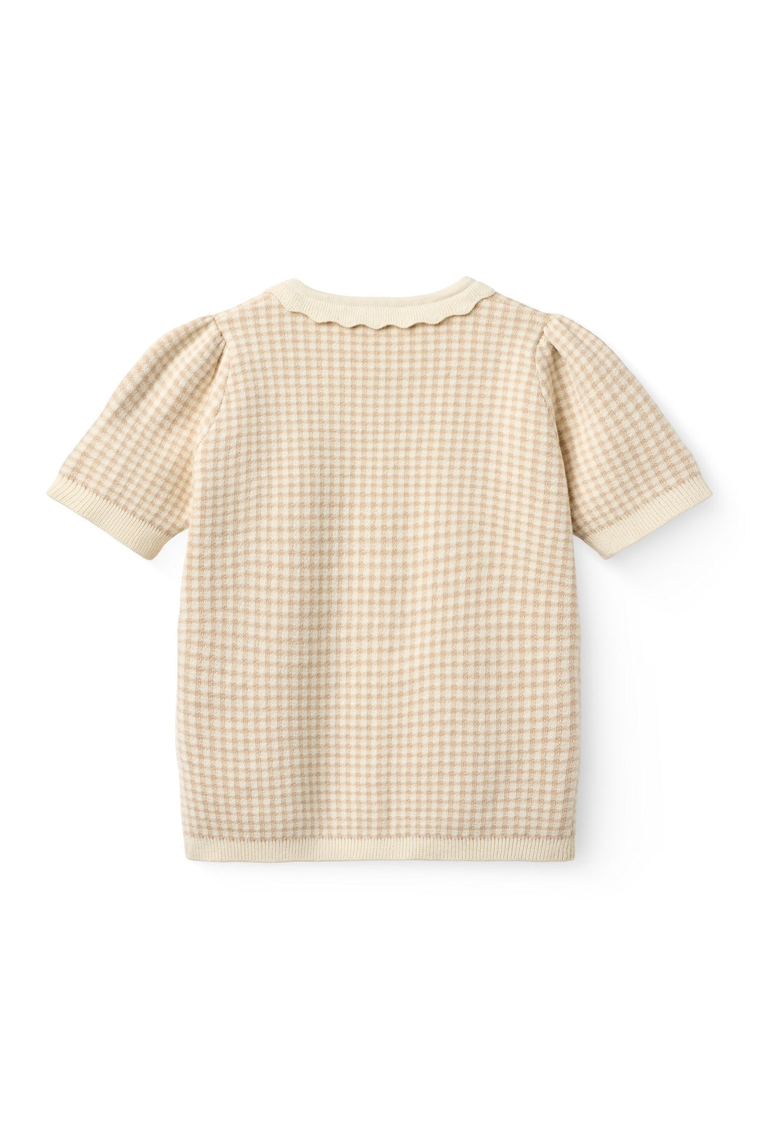 CHECK JACQUARD CARDIGAN - BEIGE CHECK
