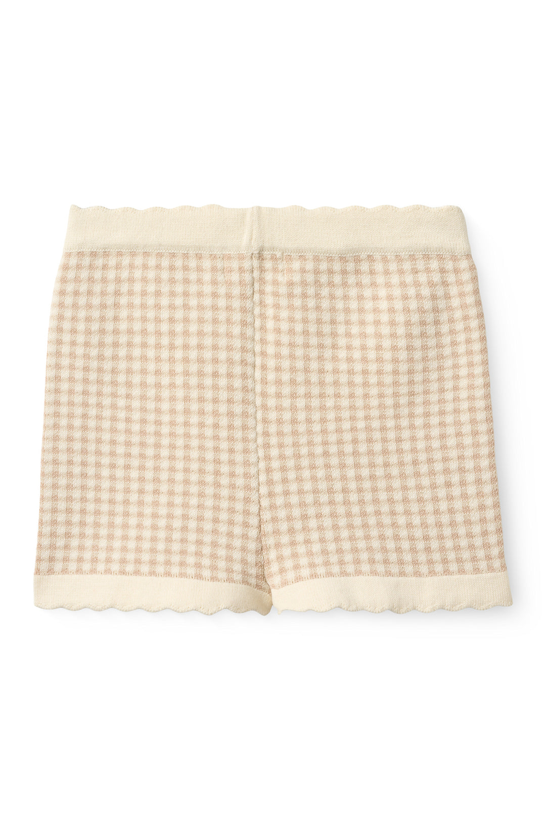 CHECK JACQUARD SHORTS - BEIGE CHECK