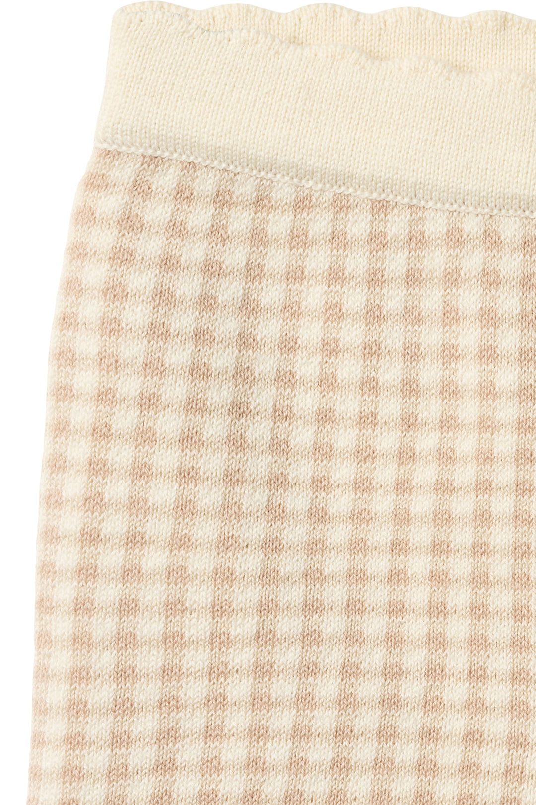 CHECK JACQUARD SHORTS - BEIGE CHECK