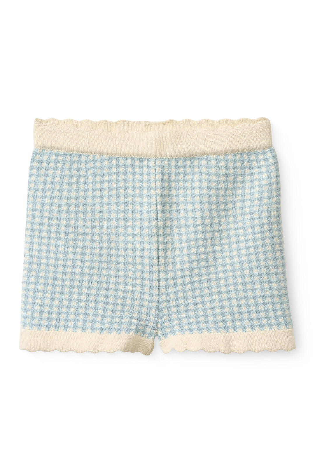CHECK JACQUARD SHORTS - DUSTY BLUE CHECK