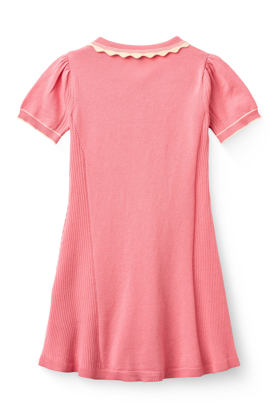 KNITTED PEPLUM DRESS - PINK COMB.