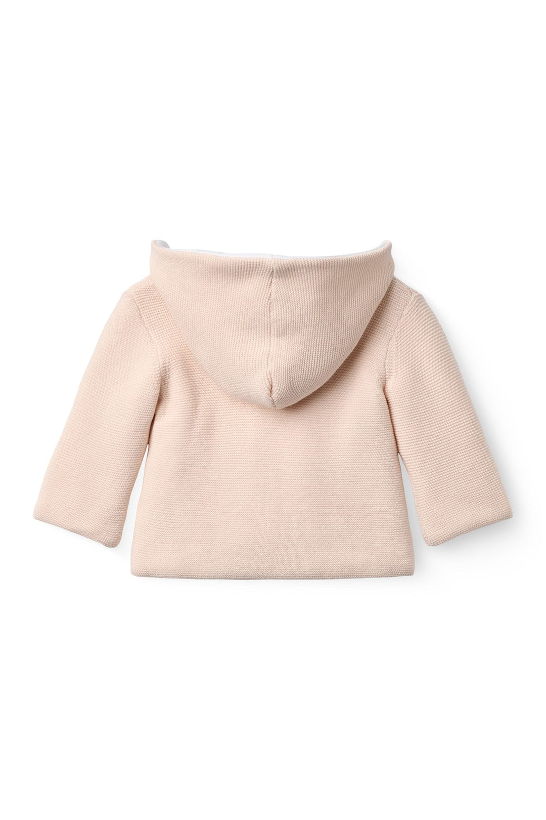 COTTON BABY JACKET W. HOOD - SOFT PINK W CREAM