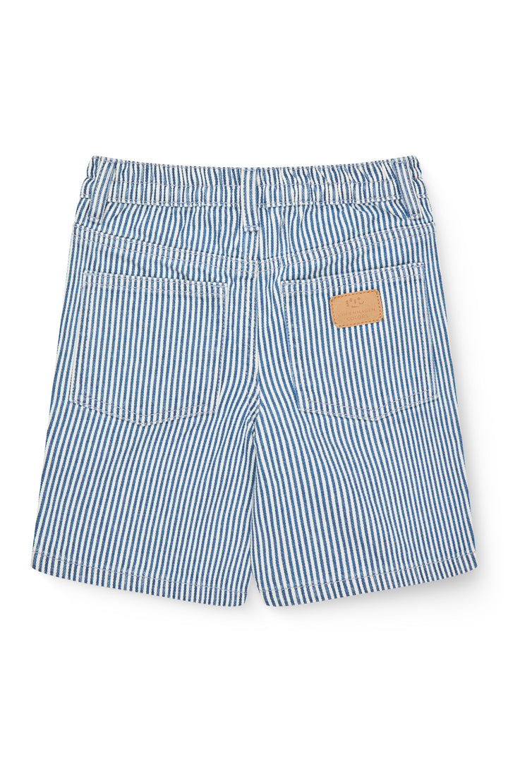 Y/D Stripe Twill Shorts - Denim Blue Stripe