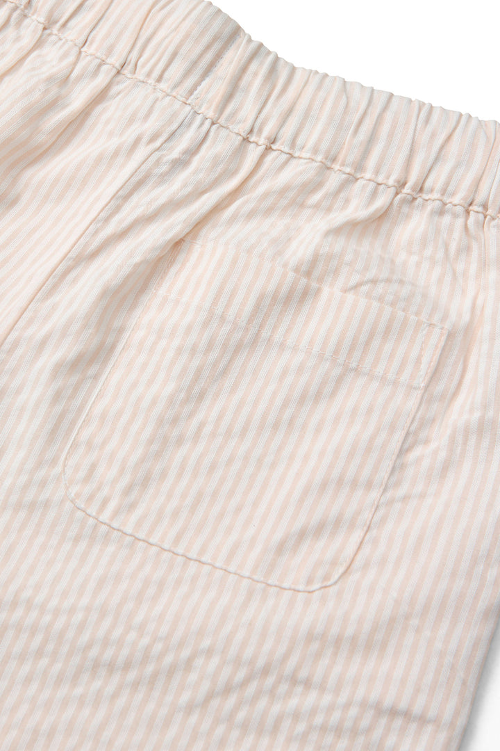 SEERSUCKER PAJAMA PANTS - DUSTY ROSE W CREAM STRIPE