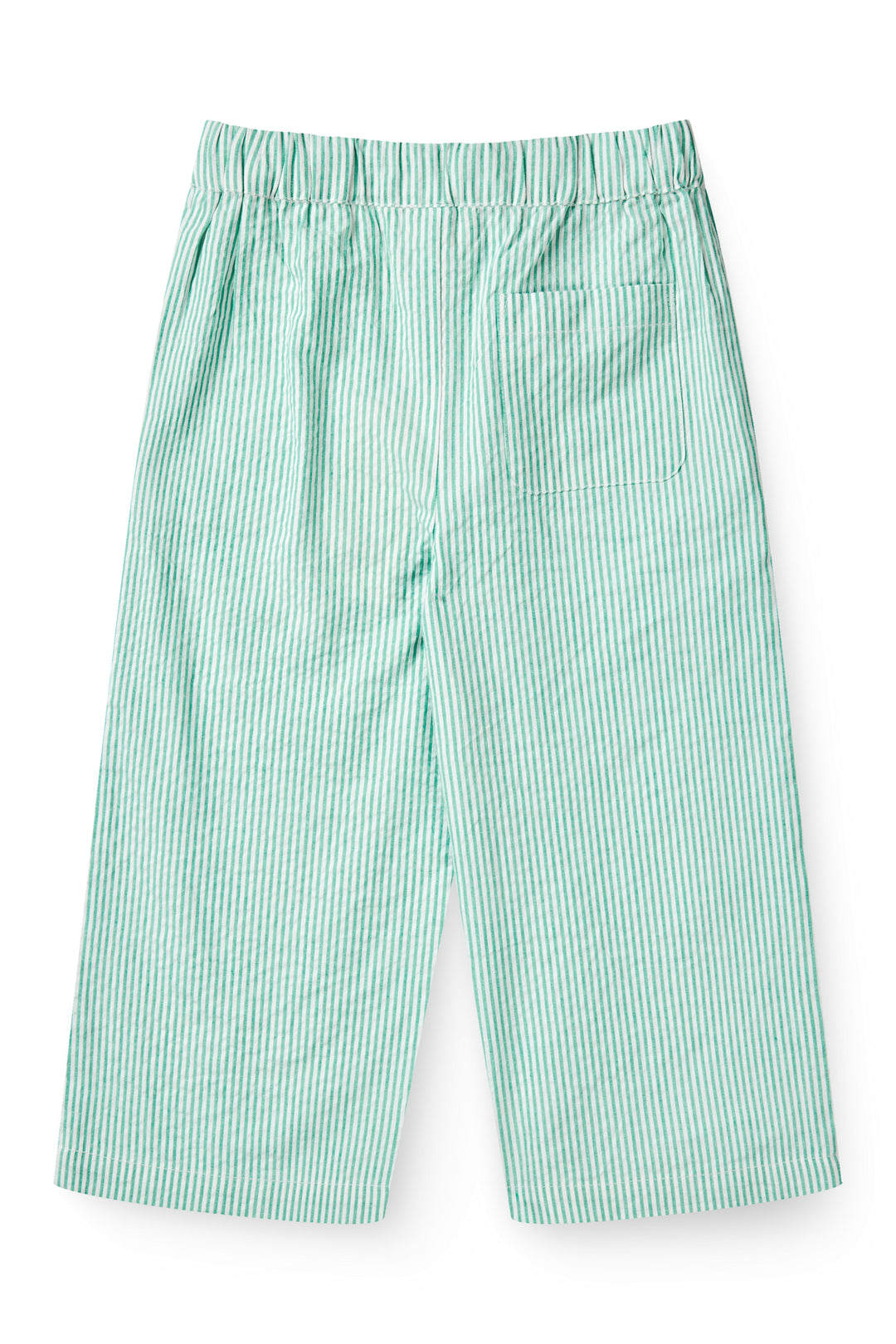 SEERSUCKER PAJAMA PANTS - SHARP GREEN W CREAM STRIPE