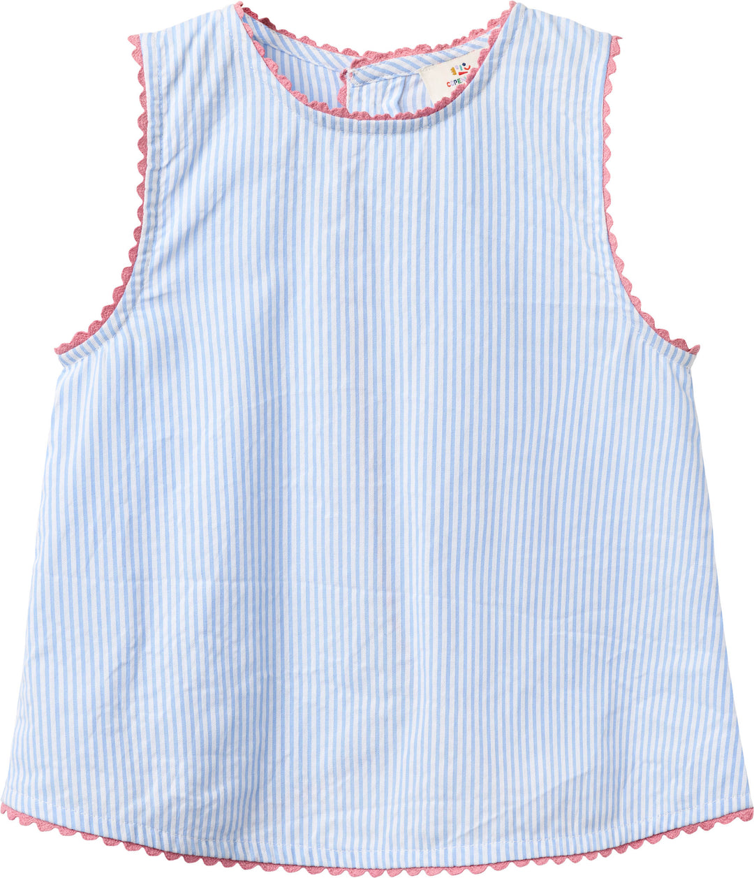 SEERSUCKER DECO SET - SKY BLUE W CREAM STRIPE