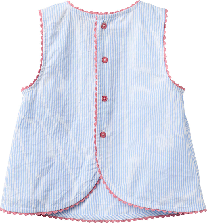 SEERSUCKER DECO SET - SKY BLUE W CREAM STRIPE