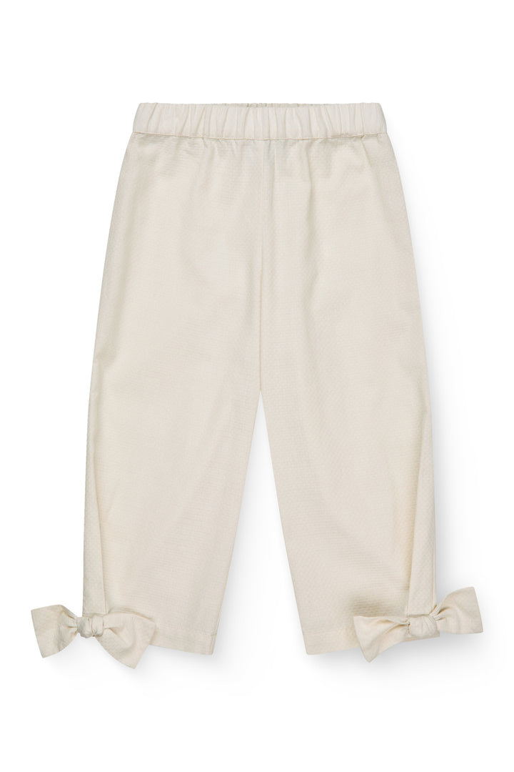 BOW PANTS - CREAM