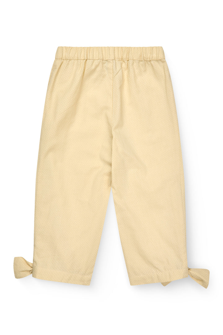 BOW PANTS - PALE YELLOW