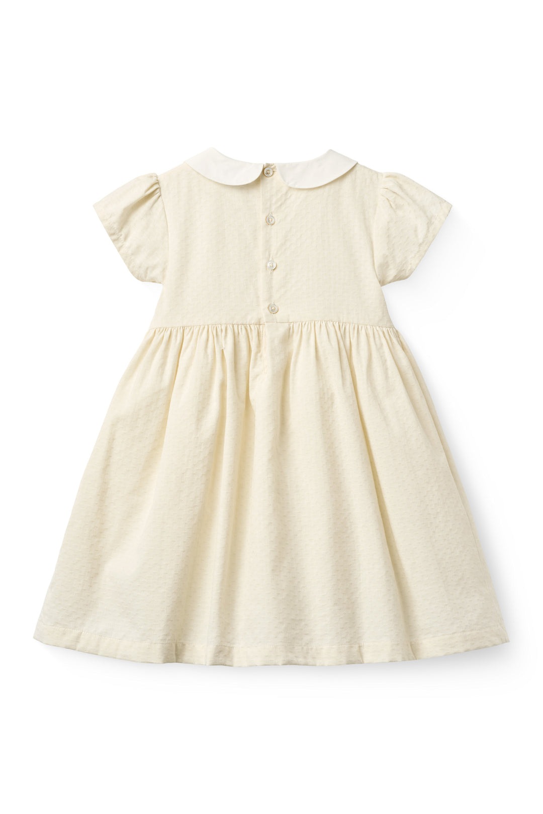 SMOCK DRESS W. EMB. - CREAM COMB.