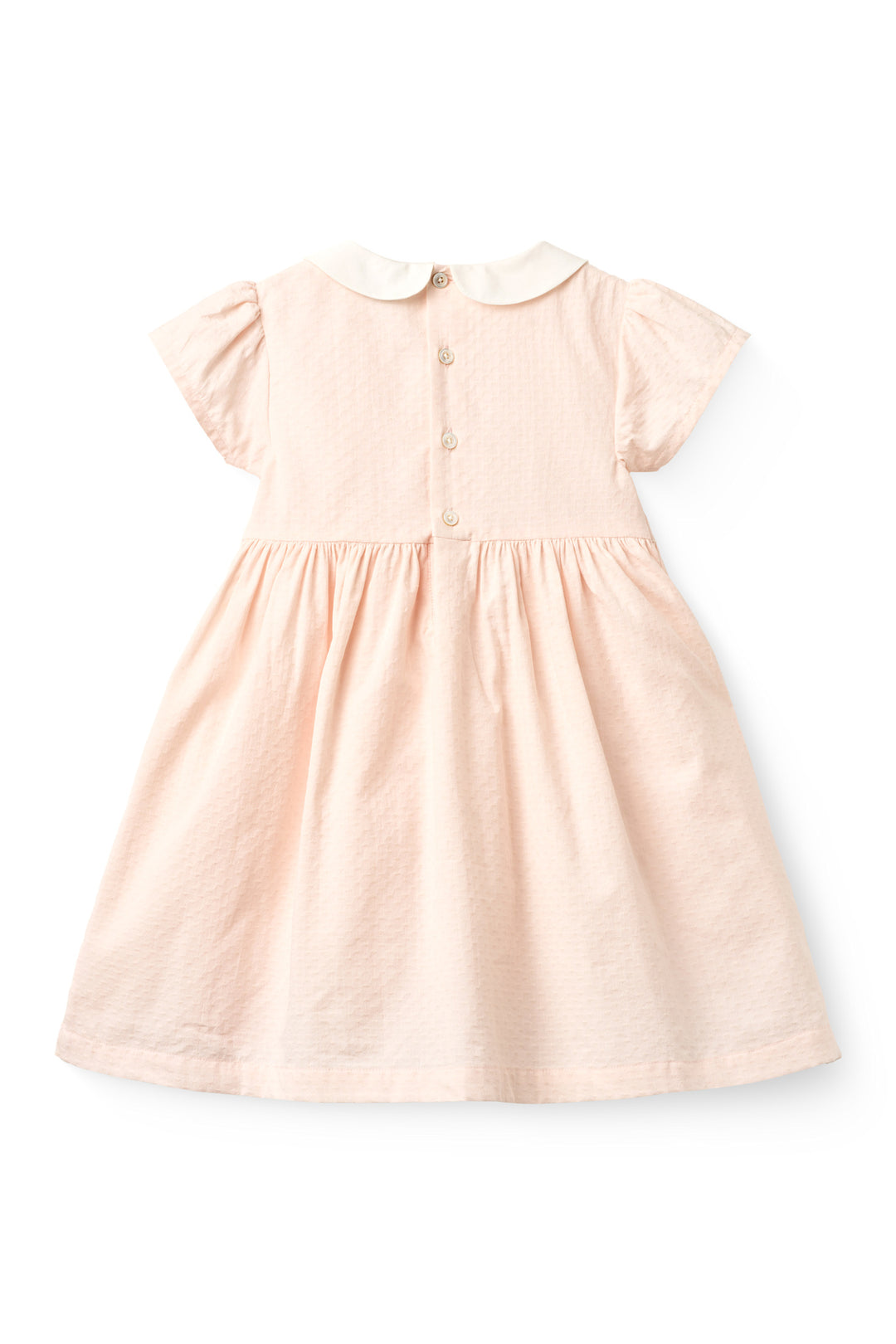 SMOCK DRESS W. EMB. - DUSTY ROSE COMB.