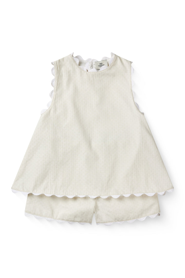 DECO TOP & SHORTS SET - CREAM COMB.