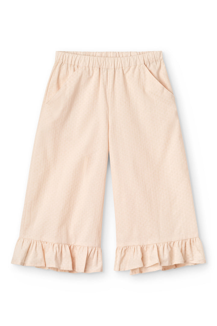 Pants w. frill 3/4 length - Dusty Rose