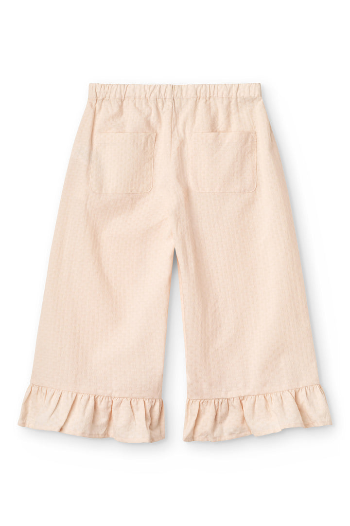 Pants w. frill 3/4 length - Dusty Rose