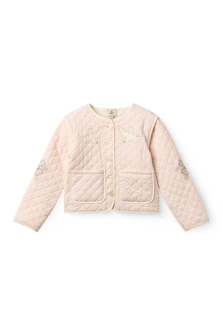QUILTED JACKET - DUSTY ROSE COMB.