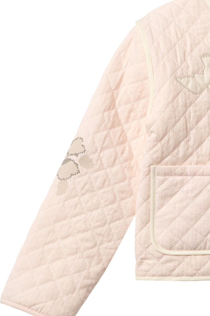 QUILTED JACKET - DUSTY ROSE COMB.