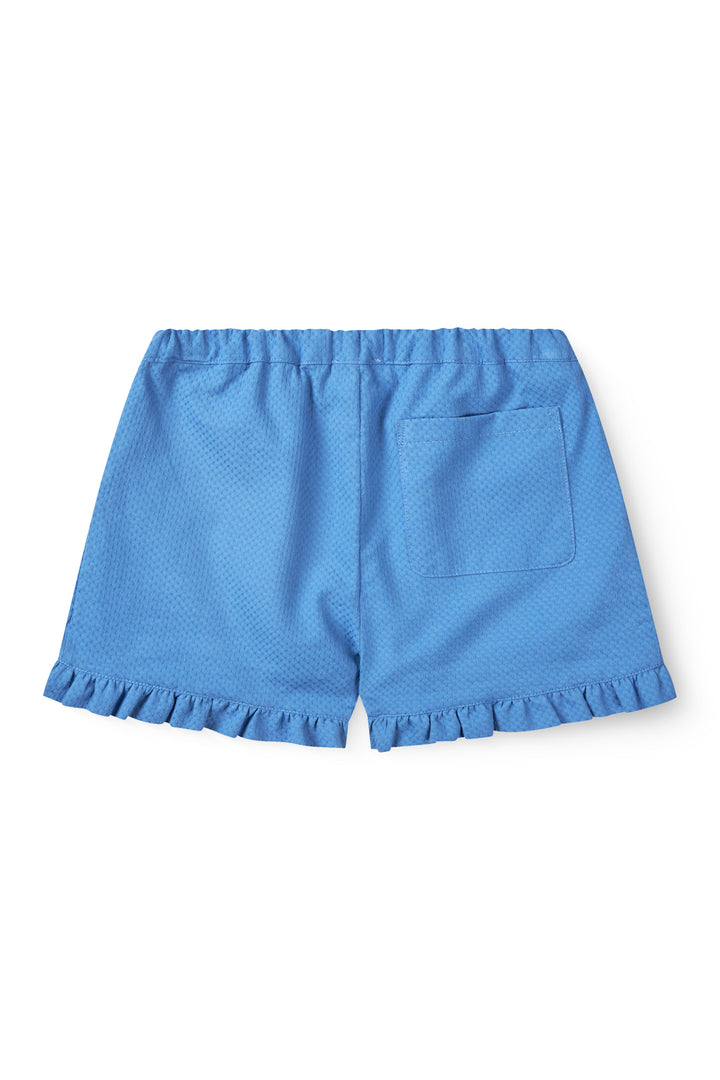 SHORTS W. FRILL - OCEAN BLUE