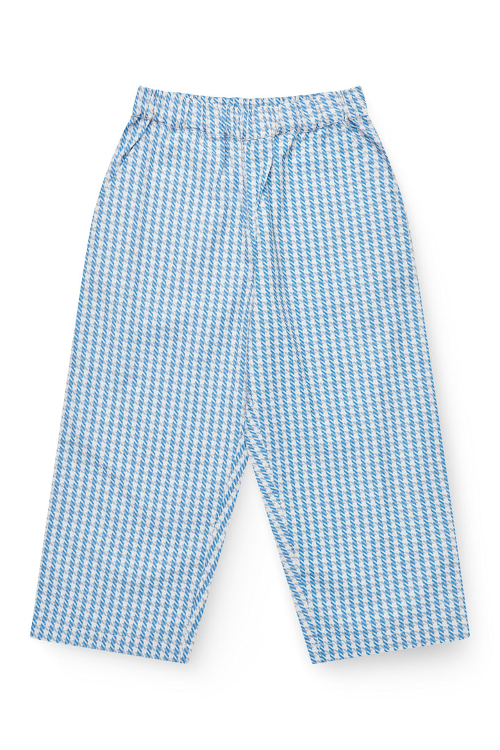 HOUNDSTOOTH PANTS - BLUE HOUNDSTOOTH MINI