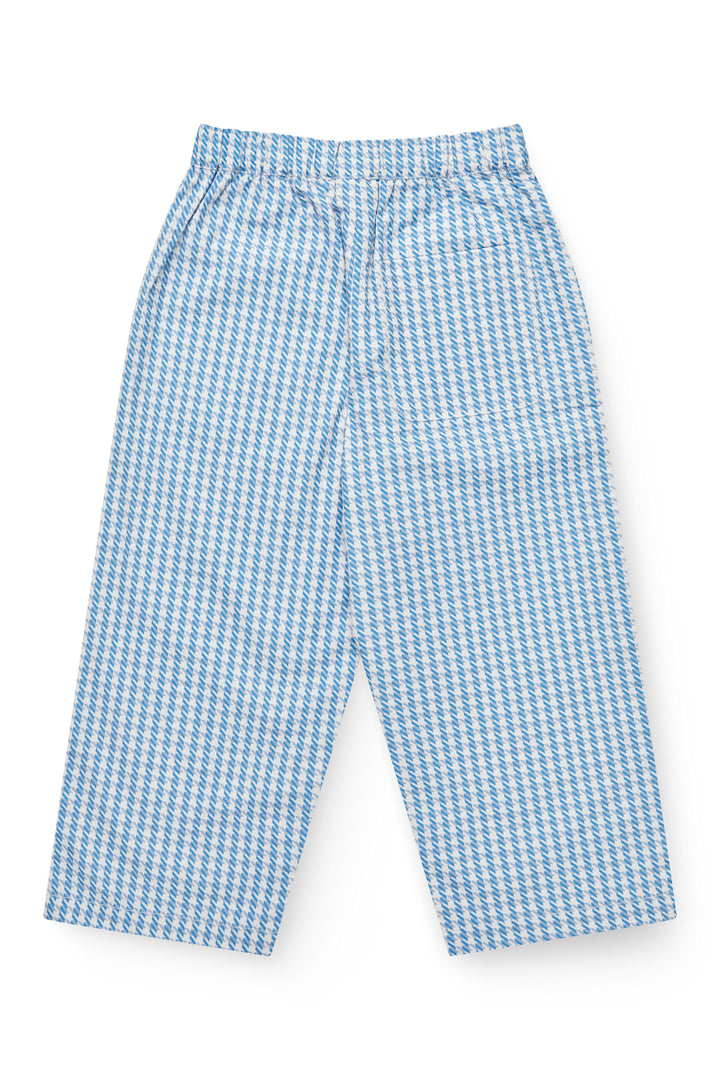 HOUNDSTOOTH PANTS - BLUE HOUNDSTOOTH MINI