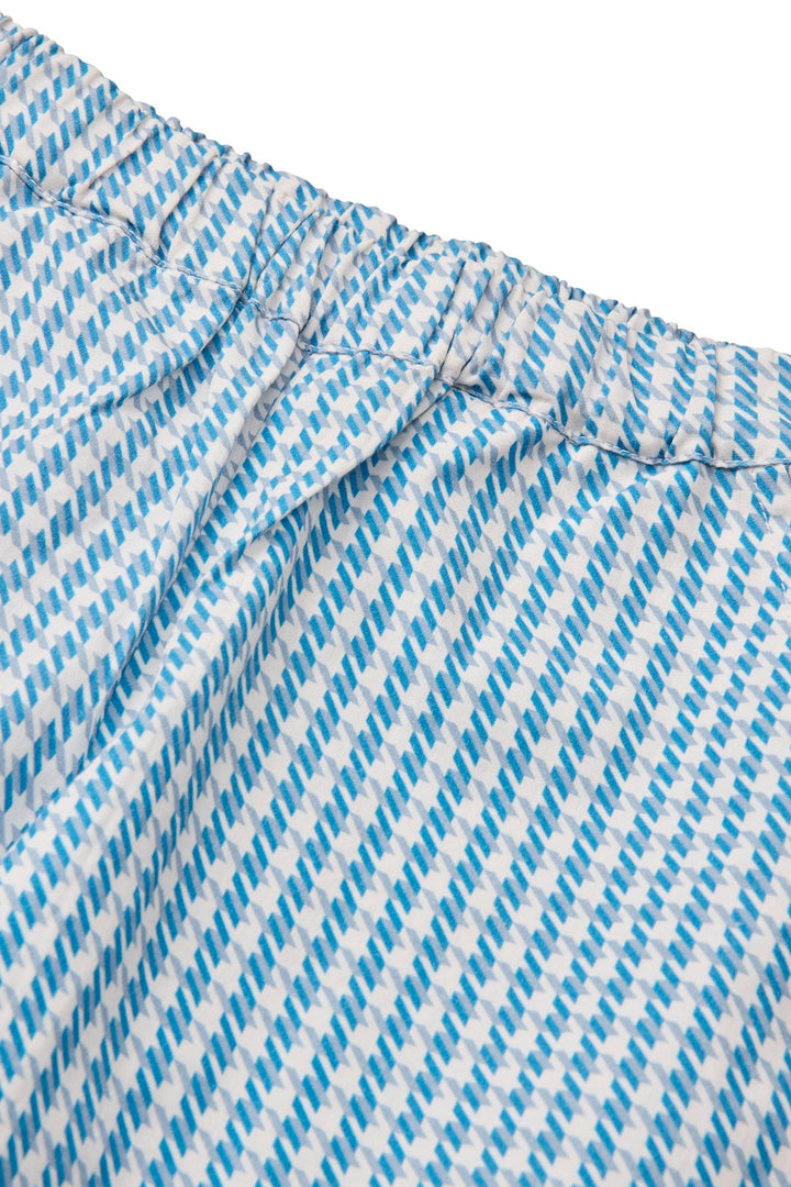 HOUNDSTOOTH PANTS - BLUE HOUNDSTOOTH MINI