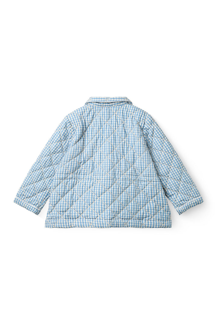 HOUNDSTOOTH QUILTED JACKET - BLUE HOUNDSTOOTH MINI