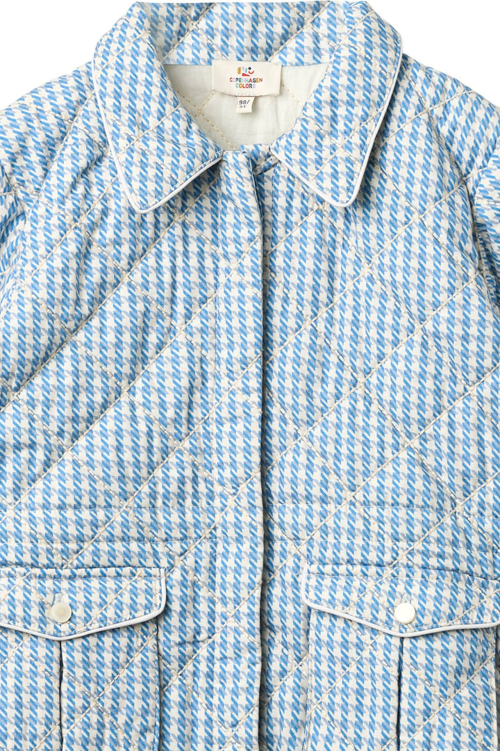 HOUNDSTOOTH QUILTED JACKET - BLUE HOUNDSTOOTH MINI