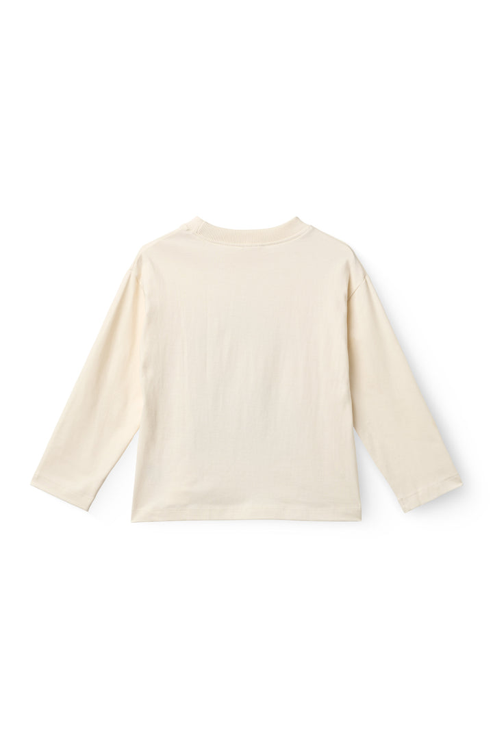 BOYS LS TEE W. AUSSIE RANGER PRINT - CREAM COMB.