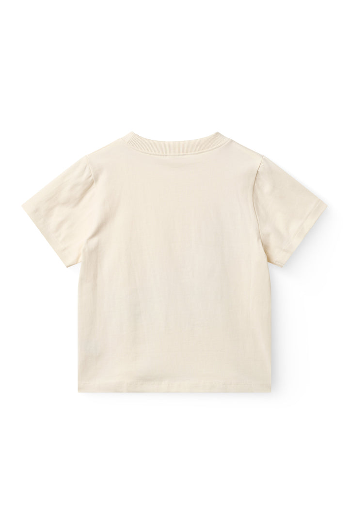 BOYS SS TEE W. EAGLEHAWK PRINT - CREAM COMB.